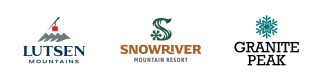 Snowriver Logo, Granite Peak Logo, Lutsen Logo
